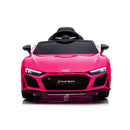 Macchina Elettrica per Bambini 12V Licenza Ufficiale Audi R8 New Spyder con Telecomando e Sedile in pelle Rosa