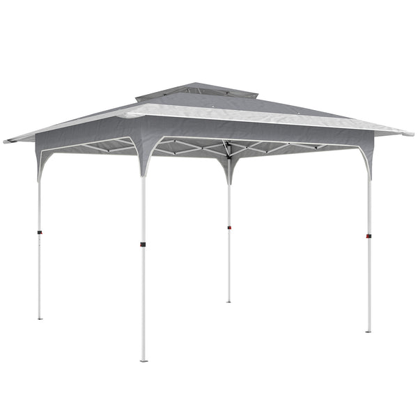 Gazebo Pieghevole 352x352x278 cm Apertura Pop Up in Tessuto Oxford Grigio Scuro prezzo