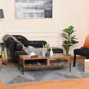 Tavolino Basso 123,8x56x38 cm in Truciolare Marrone Rustico