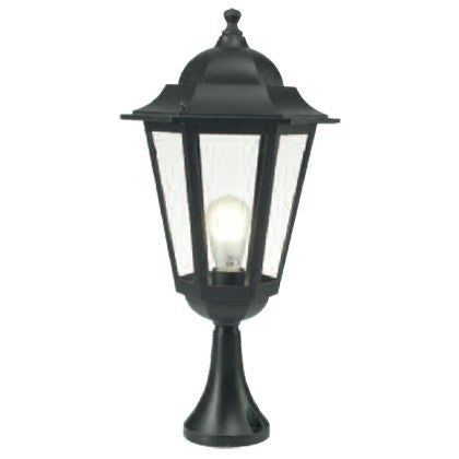 sconto Lampadaire Poteau de Portail Couleur Noir pour Extérieur Ligne Maxi Hexagonale Livos