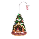 Abete con Natività con musica luci e movimento 42 cm in Resina