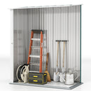 Casetta da Giardino 161,5x94,5x196 cm Porta Attrezzi con Catenaccio in Acciaio Verde      