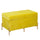 Banc de rangement 78x40xh45 cm en tissu velours jaune