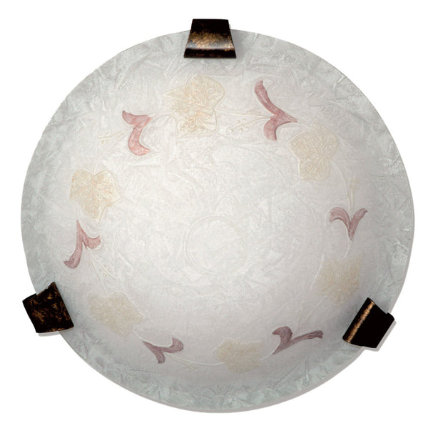 online Plafonnier 2xE27 Crochets Marron Verre Craquelé Ambre-Vert E-Energy Ambre