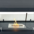 Camino a Bioetanolo da Terra Artico Design Aperto e Vetri Protettivi Serbatoio 850 ml in Acciaio Verniciato Nero      