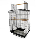 Voliera per Uccelli in Metallo Nero 41.5x29.5x56.5 cm 