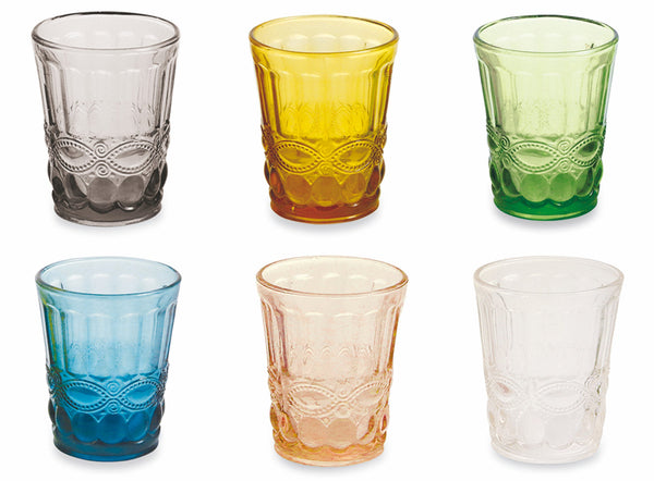 Set de 6 verres Ø8x10 cm en verre VdE Tivoli 1996 Nobilis Multicolore online