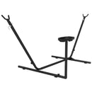 Supporto per Amaca max 150kg con Tavolino Integrato 285x125x110 cm in Acciaio Nero