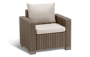 Set 2 Poltrone da Giardino 83x68x71,5 cm in Resina Keter California Cappuccino