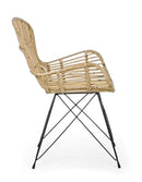 Set 4 Poltrone 62x68x85h cm Venturs Naturale 