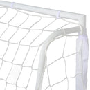 Porta da Calcio per Adulti e Bambini Bersaglio e Pali Rivestiti in Tessuto 186x62x123 cm Bianco 