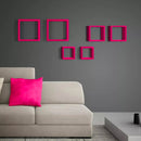 Set 3 Mensole da Parete Cubo in Fibra di Legno Rubic Arancio