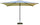 Ombrellone da Giardino 3x2 m Palo Ø38 mm in Alluminio Tessuto Poliestere Trend Ecru