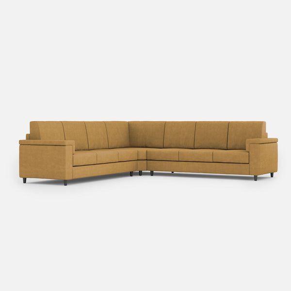 Divano Angolare 7 Posti 286x286x85 cm Marrak in Tessuto Ocra prezzo