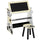 Ensemble de table ardoise avec tabouret pour enfants imprimé vache 60x40x60 cm