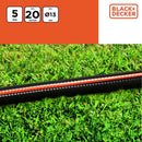 Tubo Pompa dell'Acqua da Giardino 20 Metri Ø13 con 5 Raccordi Max 6 Bar in PVC Black & Decker