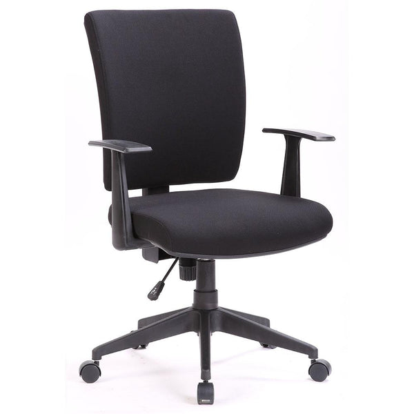 Chaise de bureau opérative en tissu noir Tosini New Orleans sconto