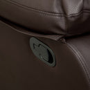 Divano 3 Posti Reclinabile Manuale 194x97x101 cm in Similpelle Rudy Marrone