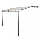 Gazebo Pergola Addossato 3,5x2,5 m in Acciaio Antracite