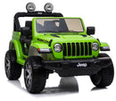 Macchina Elettrica per Bambini 12V Mp4 2 Posti con Licenza Jeep Wrangler Rubicon Verde