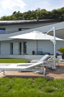 Ombrellone da Giardino Decentrato 3x3m in Alluminio Telo in Poliestere Mosini Jazz Bianco