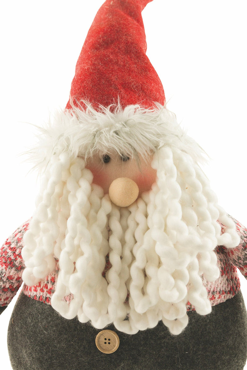 Pupazzo Babbo Natale in Tessuto Gambe Allungabili H120 cm Soriani