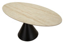 Tavolo da Pranzo Space 180x90x73 cm in MDF e Ferro Crema e Nero      