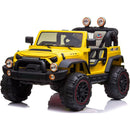 Macchina Elettrica per Bambini 2 Posti Maxi Fuoristrada 12V Gialla