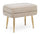 Banc de Rangement Simple Pavlina en Tissu Effet Velours Beige