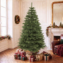 Albero di Natale Artificiale Ø115x180 cm con 961 Rami e Base Pieghevole in Legno e Metallo Verde      