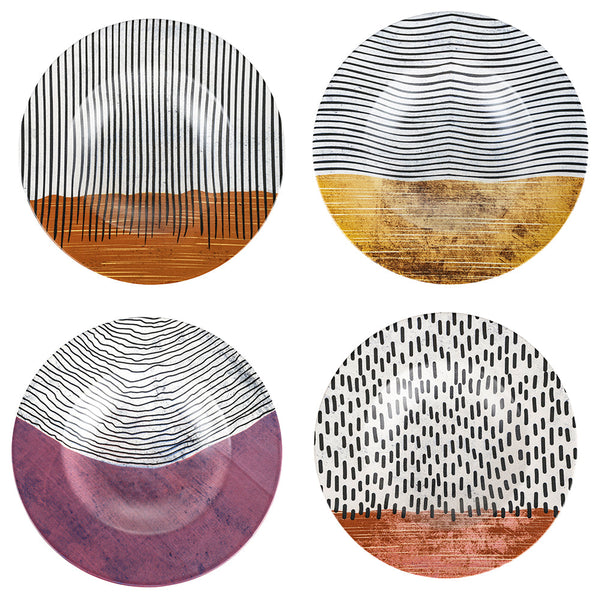 Set 4 Piatti Ø28x5,5 cm  in Ceramica VdE Tivoli 1996 Switch sconto