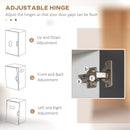 Credenza 70x42x177 cm in Legno truciolare Grigio e Bianco