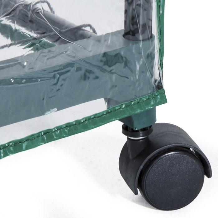 Serra da Giardino in Metallo e PVC 4 Ripiani con Ruote Bertozzi