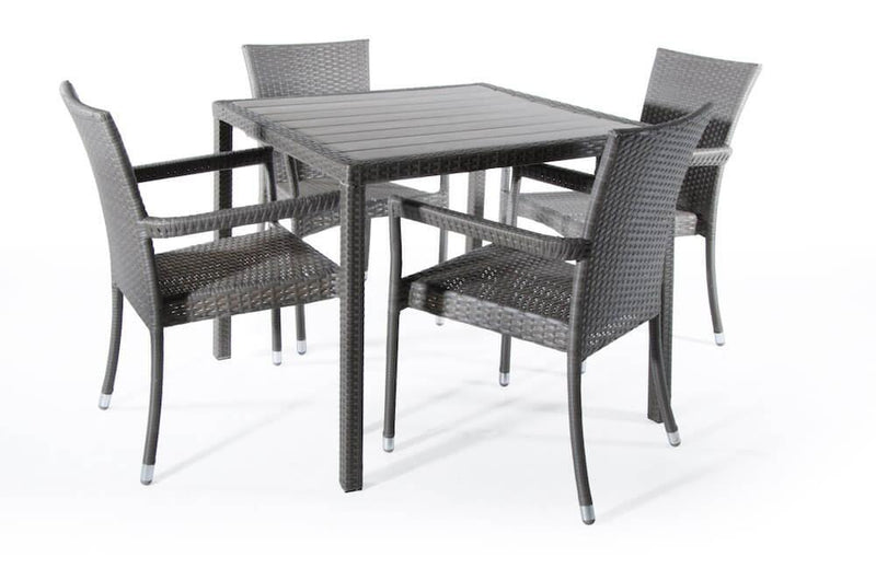 Tavolo da Giardino in Polyrattan e Polywood Bertozzi Lampedusa