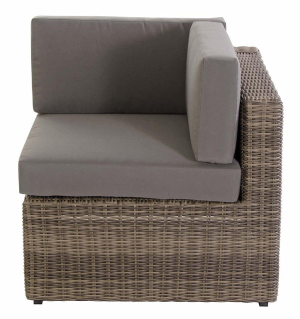 acquista Fauteuil de jardin angulaire en polyrotin marron Bertozzi Diletta