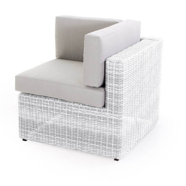online Fauteuil de jardin d'angle en polyrotin blanc Bertozzi Diletta