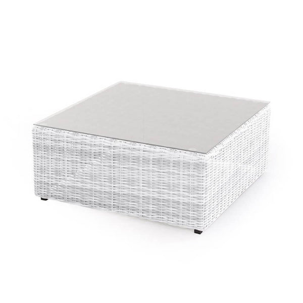 prezzo Table basse de jardin en polyrotin blanc Bertozzi Diletta