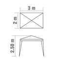 Gazebo da Giardino Struttura in Metallo Telo in Polietilene Bertozzi - 2x3 m