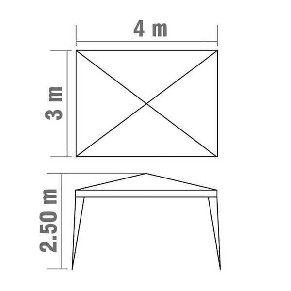 online Tonnelle de Jardin Structure Métallique Bertozzi Toile Polyéthylène