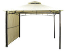 Gazebo da Giardino 3.3X3.3M Struttura in Metallo Telo Naturale Bertozzi Antigua