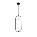 Lampada pendente Modern in Metallo Ring Nero