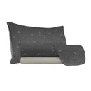 Set Lenzuola con Stampa Sopra Sotto e Federe Stars Grigio Varie Misure