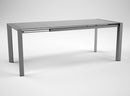 Tavolo da Pranzo Allungabile in Metallo e Top in Vetro 160/210x90x76cm TFT  Glass Grigio
