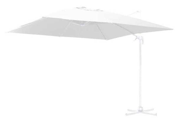 prezzo Parasol de jardin décentralisé 3x3m en aluminium blanc Montana