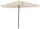 Parasol de jardin carré 3x3 m Mât Ø48 mm Structure Acier Extérieur Écru