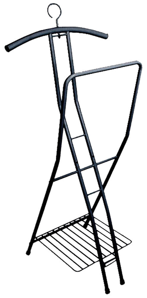 prezzo Valet de nuit en métal avec tige 47x42x113 cm Fadi Noir