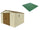 Plancher pour Jardinière 325x319x233 cm en Plastique Vert