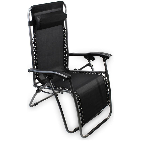 Chaise pliante inclinable Zero Gravity Noir online