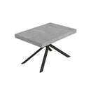 Tavolo Allungabile 140-400x90x74 cm Niket Cemento Gambe Antracite