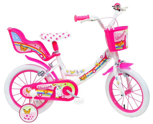 Vélo Fille 14" 2 Freins Licorne Blanc/Rose online